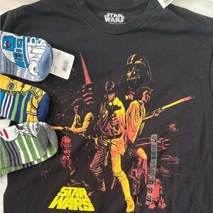 Star Wars Black T-Shirt with Colorful Socks